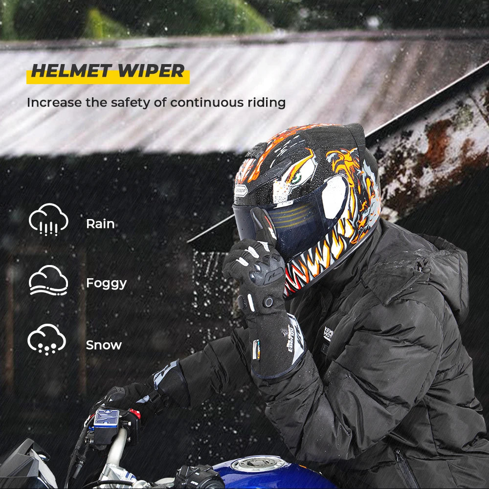 KEMIMOTO Heated Gloves Motorcycle Winter Moto Heated Gloves Warm Waterproof Rechargeable Heating Thermal Gloves For Snowmobile