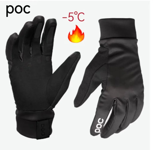 Poc Winter Thickened with Fluffy Lining  Full Touch Screen Motorcycle Gloves Downhill  DH MX MTB, Riding Gear Protective Gloves