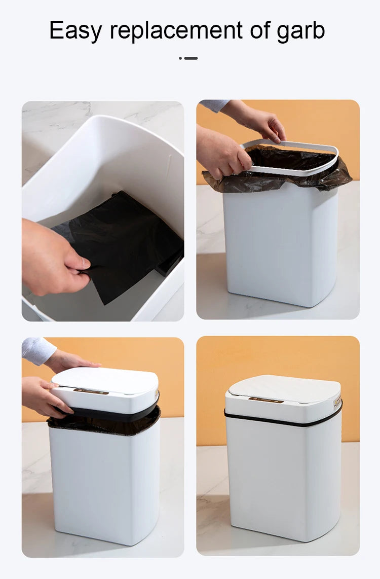 Smart trash can for kitchen House Smart home Dustbin Wastebasket Bathroom automatic sensor trash can garbage bin cleaning tools