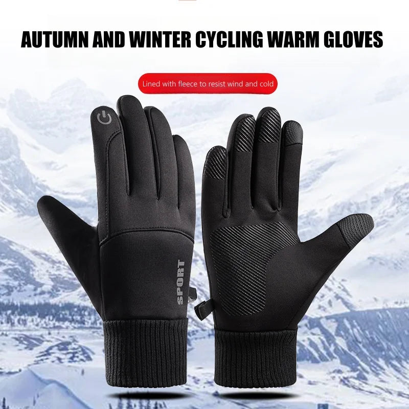 Winter Waterproof Men's Gloves Windproof Sports Fishing Touchscreen Driving Motorcycle Ski Non-slip Warm Cycling Women Gloves