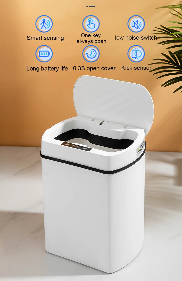 Smart trash can for kitchen House Smart home Dustbin Wastebasket Bathroom automatic sensor trash can garbage bin cleaning tools